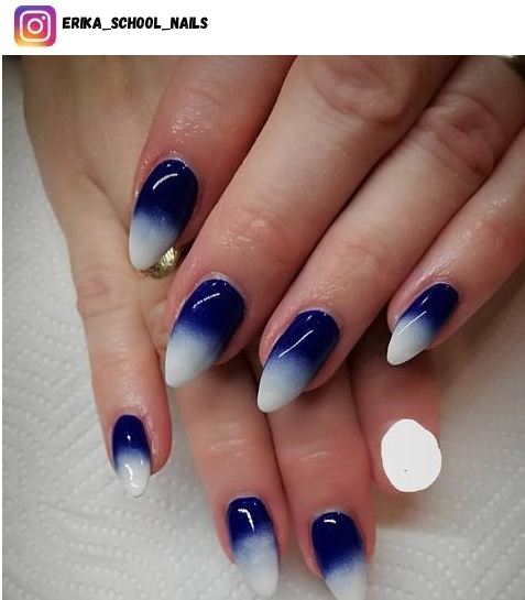 royal blue ombre nail design ideas