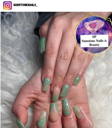 sage green nails