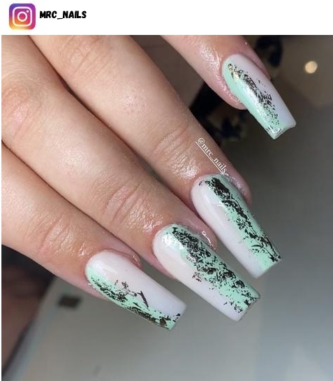 sage green nail art