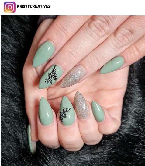 sage green nail designs