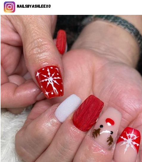 short christmas nail design ideas