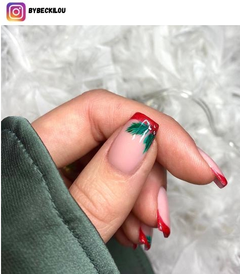 short christmas nail art