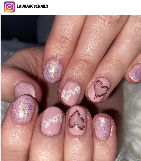 short valentine nail designs