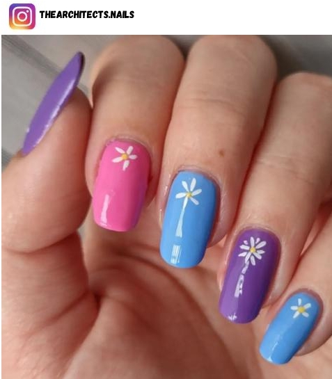 simple flower nails