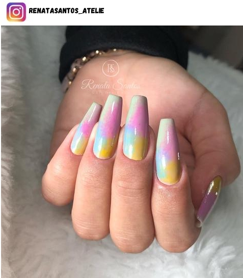 tie dye nail polish design