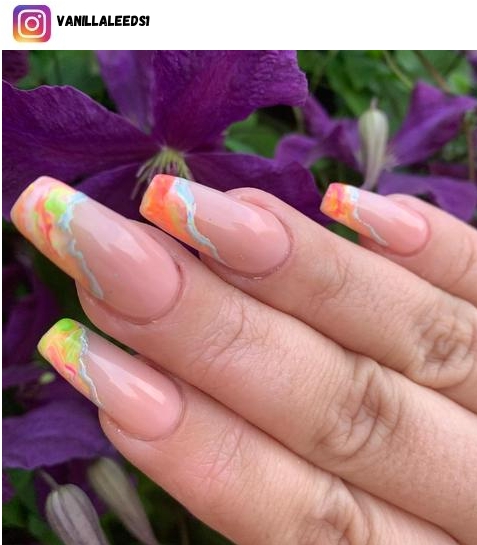 tie dye nail polish design