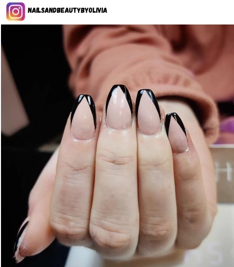 v french tip nail designs