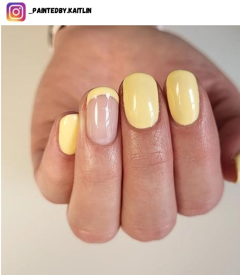 yellow nail art