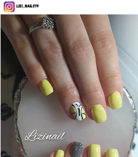 yellow nail design ideas