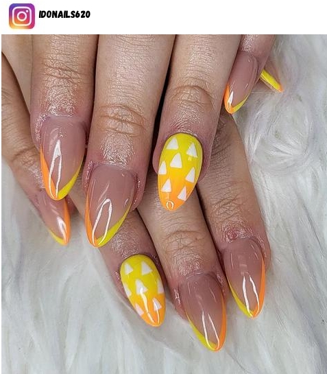 yellow ombre nails