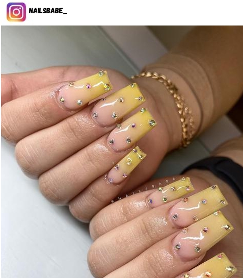 yellow ombre nail art