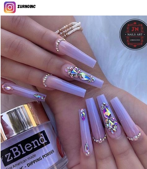pastel purple nail polish design