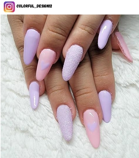 pastel purple nail design