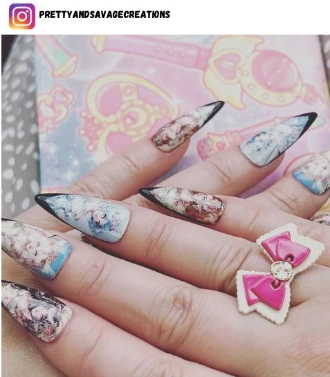 Sailor Moon nail designs