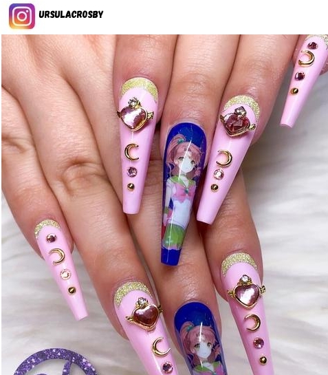 Sailor Moon nail art
