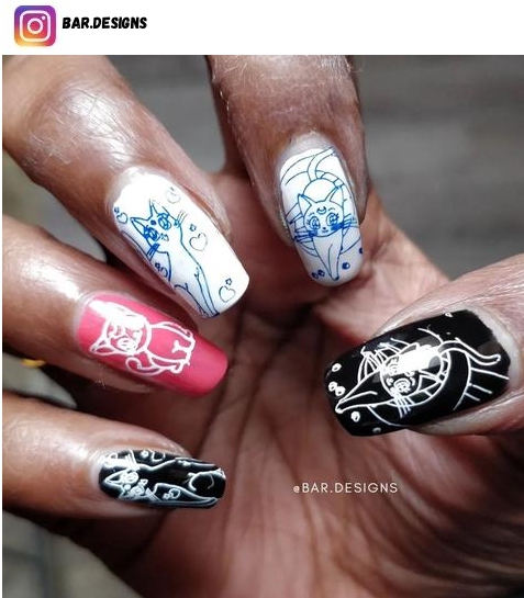 Sailor Moon nail design