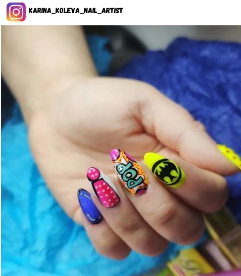 batman nail art