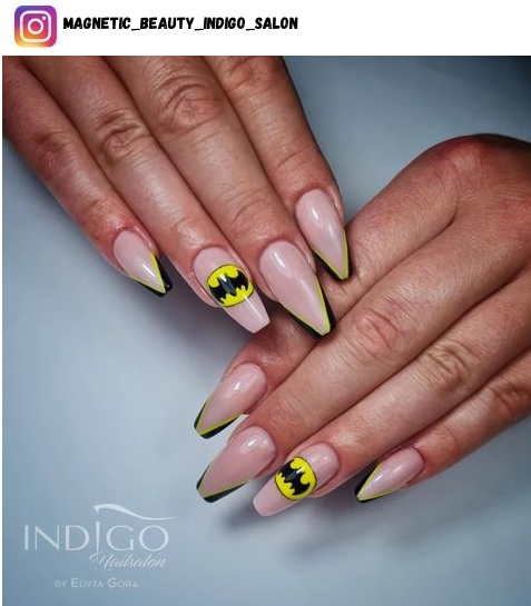 batman nail polish design
