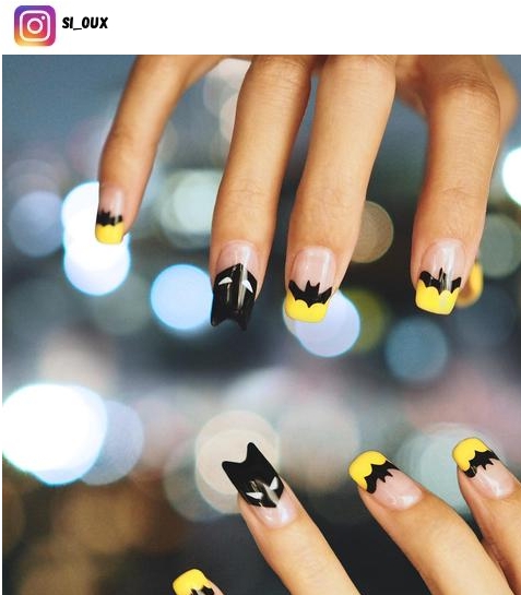 batman nail design ideas
