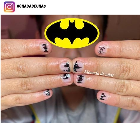 batman nail designs