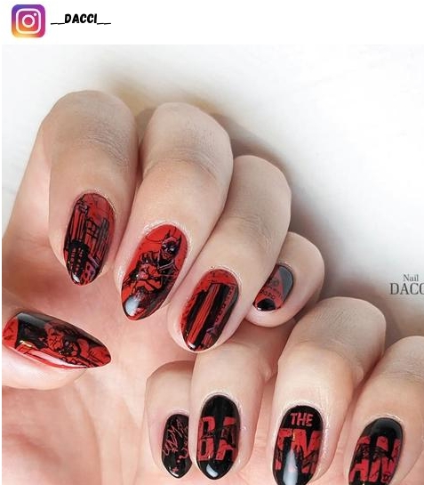 batman nail designs