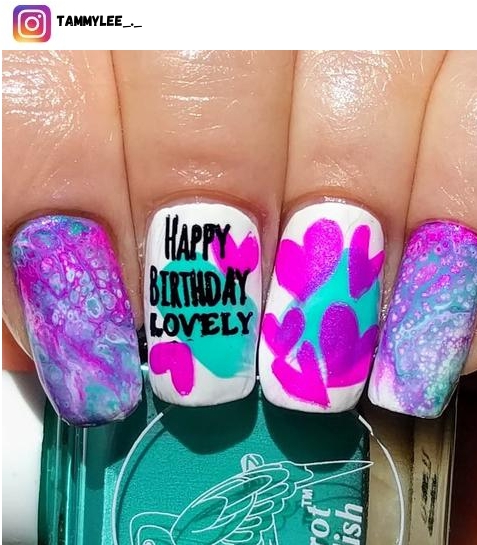 birthday nail design ideas