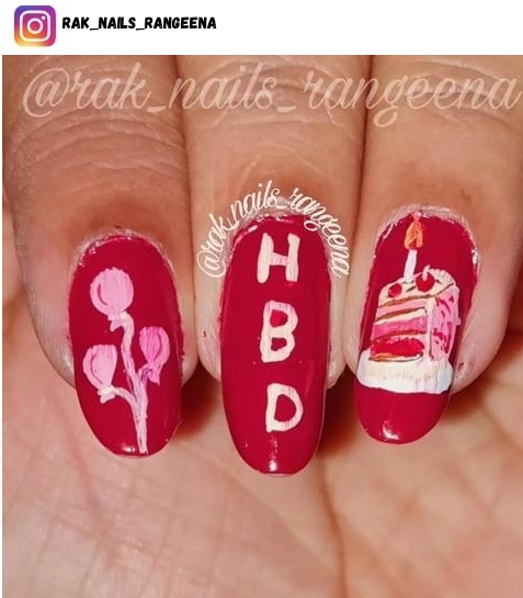 birthday nail polish design