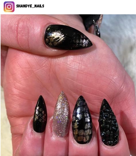 black and diamond nail design ideas