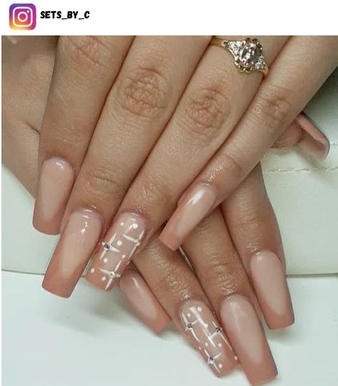 brown french tip nail design ideas