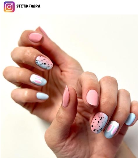 bunny nail polish design