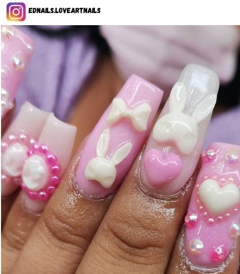 bunny nail art