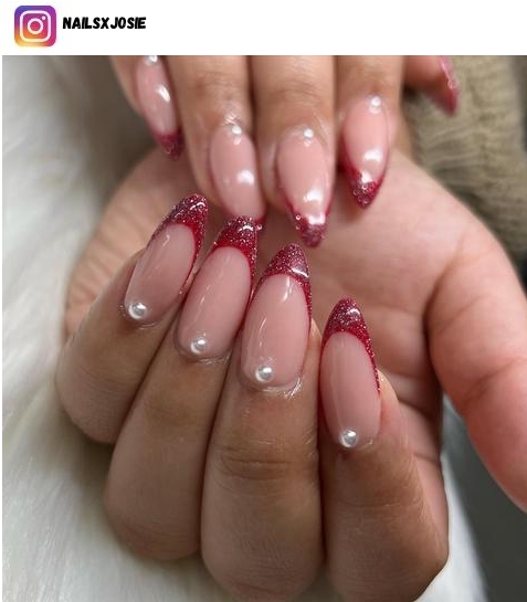 classy red tip nail designs