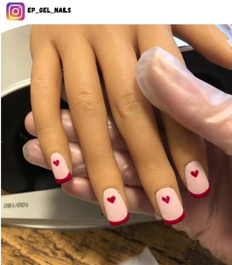 classy red tip nail polish design
