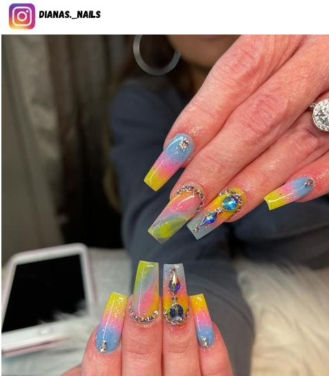 clear glitter nail designs