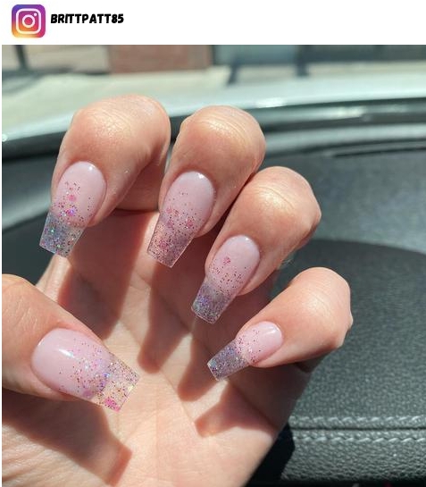 clear glitter nail design ideas