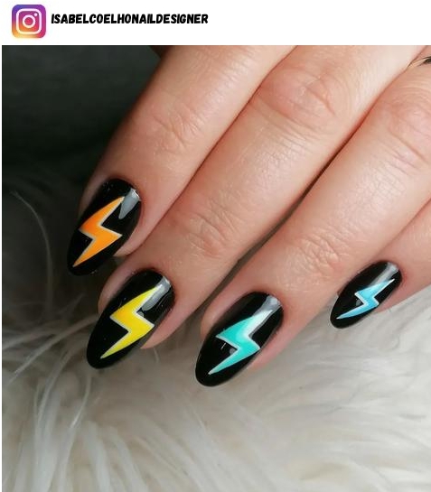 lightning bolt nail design ideas