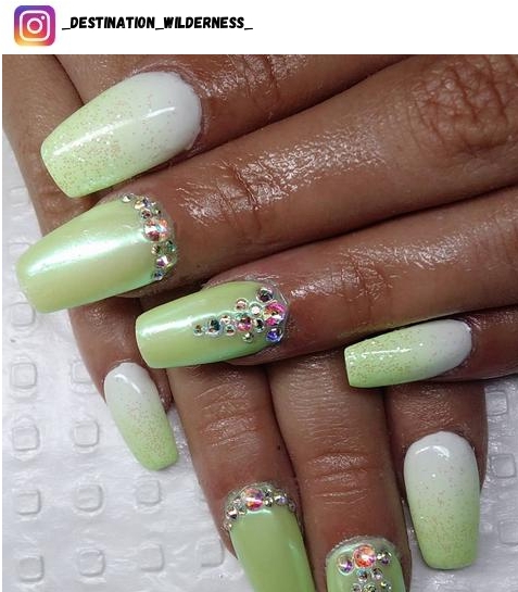 lime green ombre nail polish design