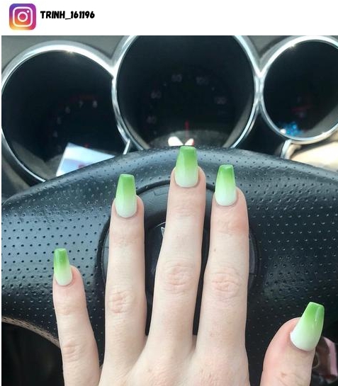 lime green ombre nail designs