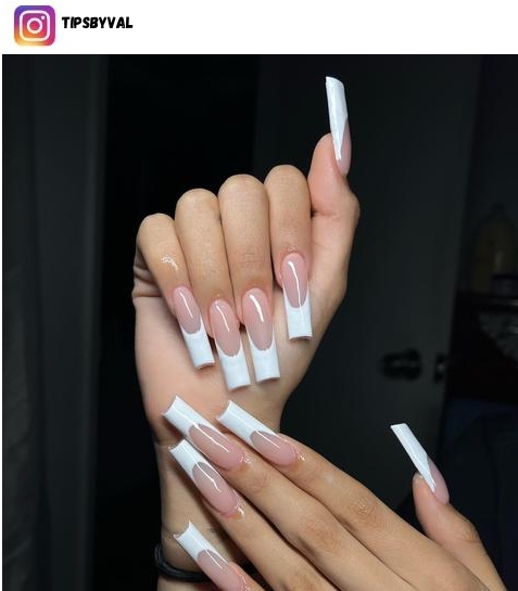 long french tip nail design ideas