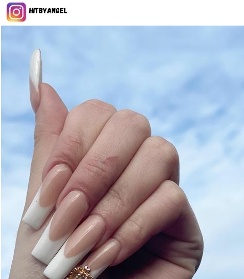 long french tip nail design