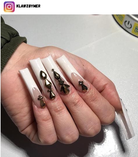 long french tip nail designs