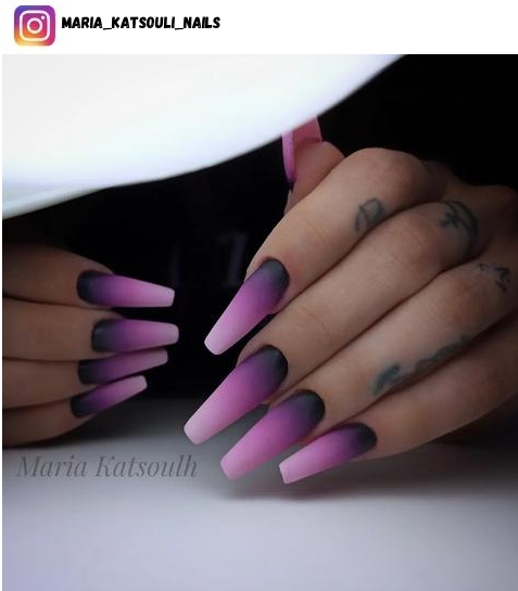 Ombré black & purple - Longview Nails Bar and Spa | Facebook