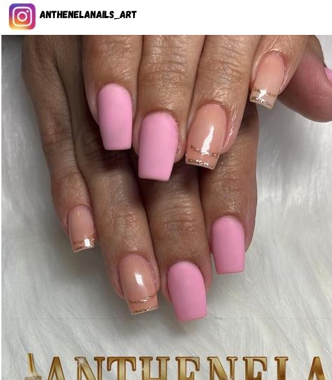 matte pink nail art