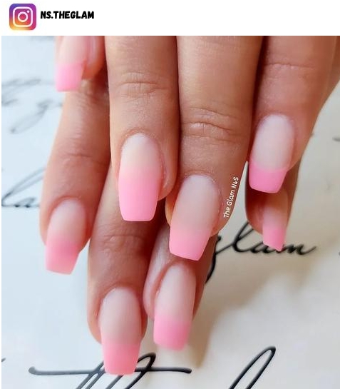 matte pink nail art
