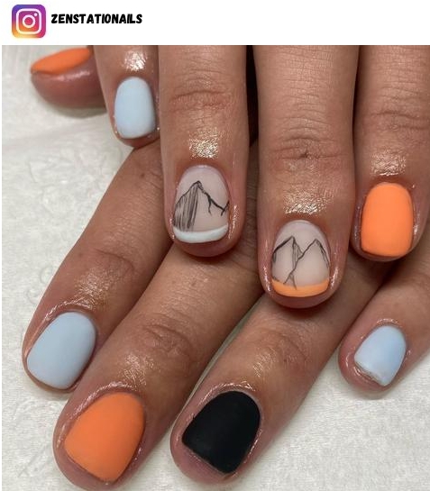 mountain nail design
