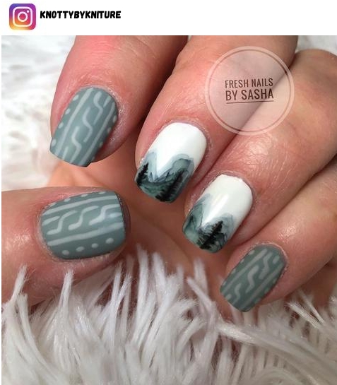 mountain nail designs