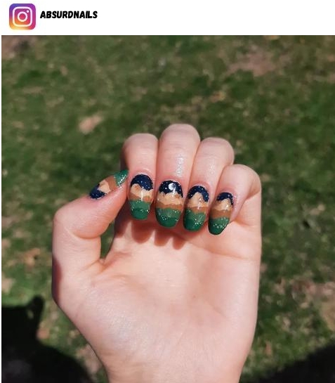 mountain nail design
