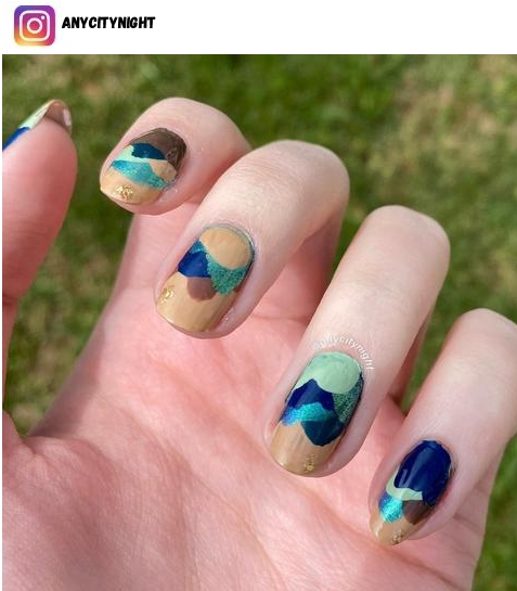 mountain nail art