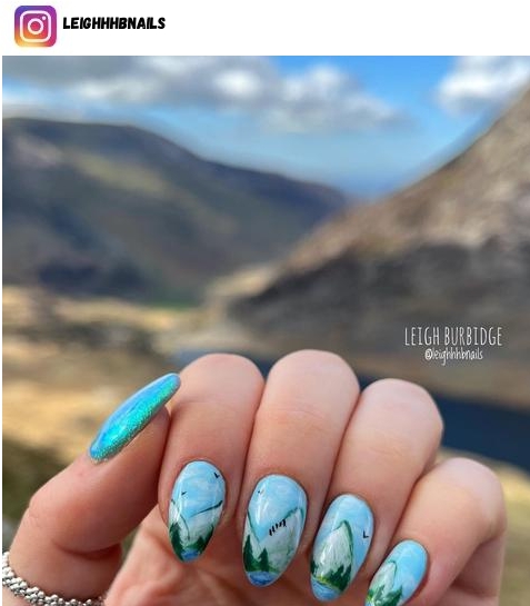 mountain nail art