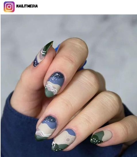 mountain peak nail polish design